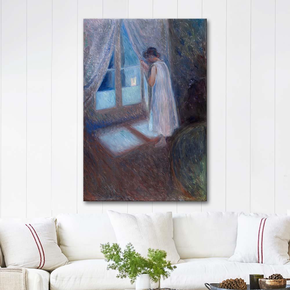 Edvard Munch Penceredeki Kız Kanvas Tablo
