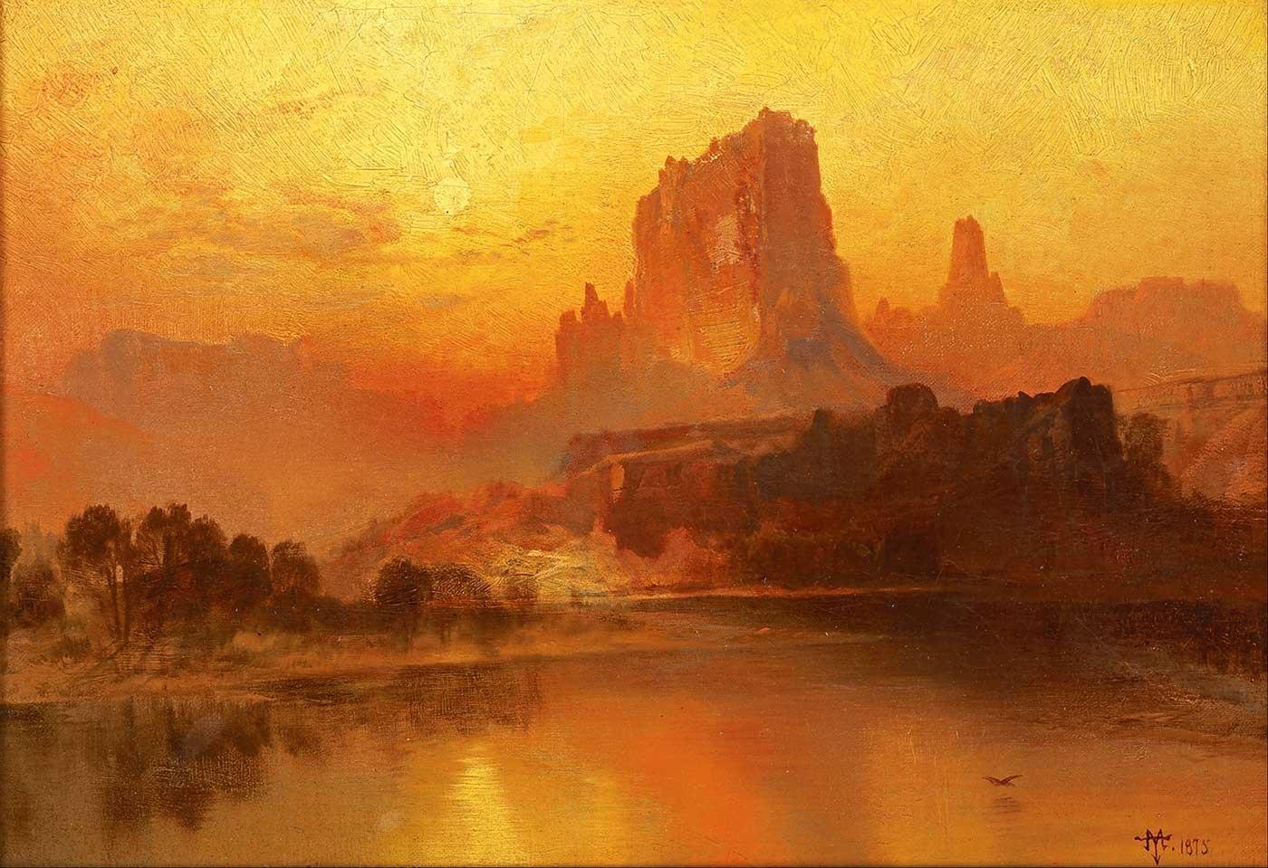 Thomas Moran Altın Saatler Kanvas Tablo