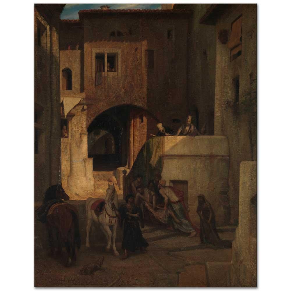 Alexandre-Gabriel Decamps İyiliksever Samiriyeli Kanvas Tablo