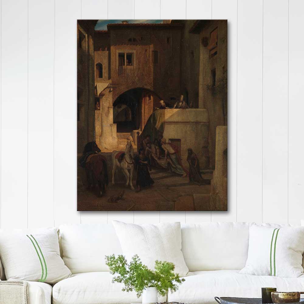 Alexandre-Gabriel Decamps İyiliksever Samiriyeli Kanvas Tablo