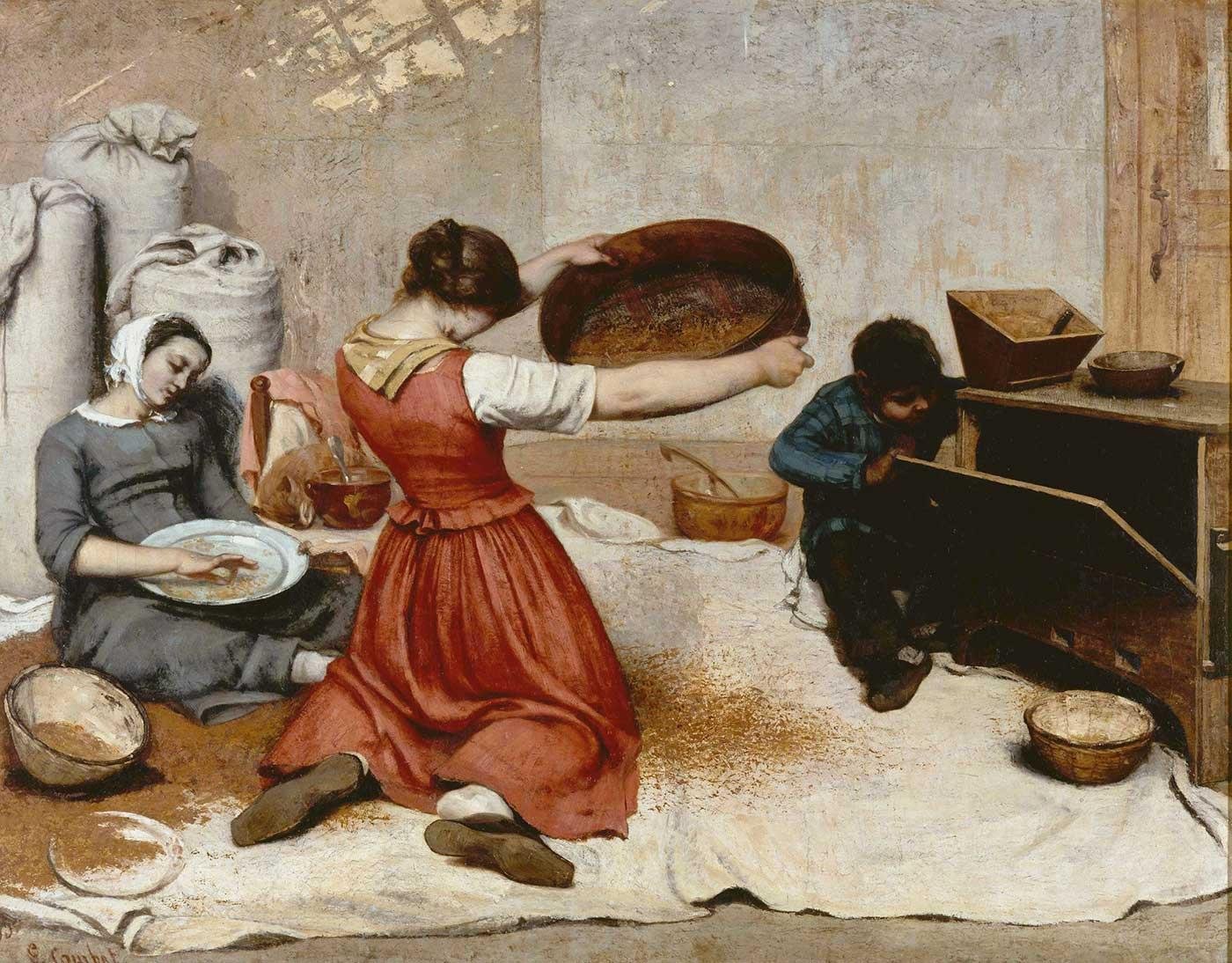 The Grain Sifters by Gustave Courbet