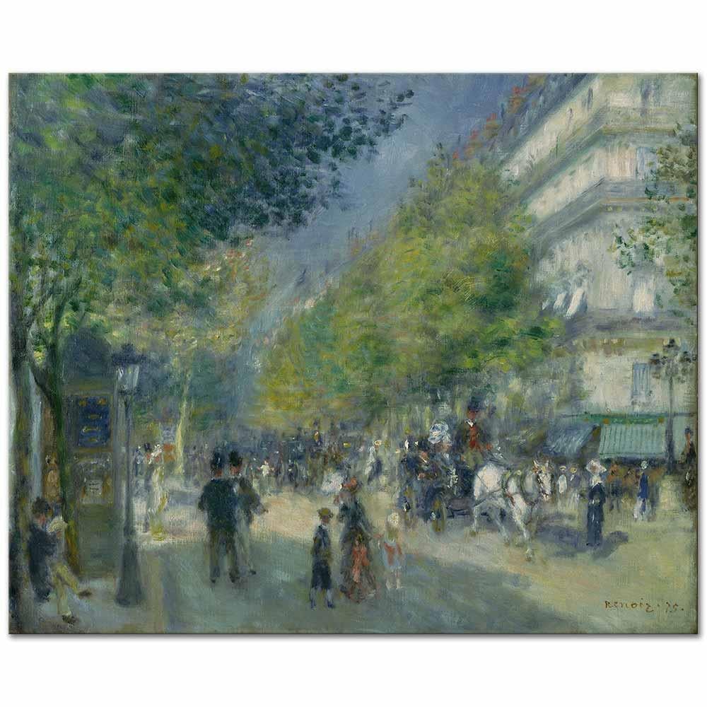 The Grands Boulevards by Pierre Auguste Renoir as Art Print