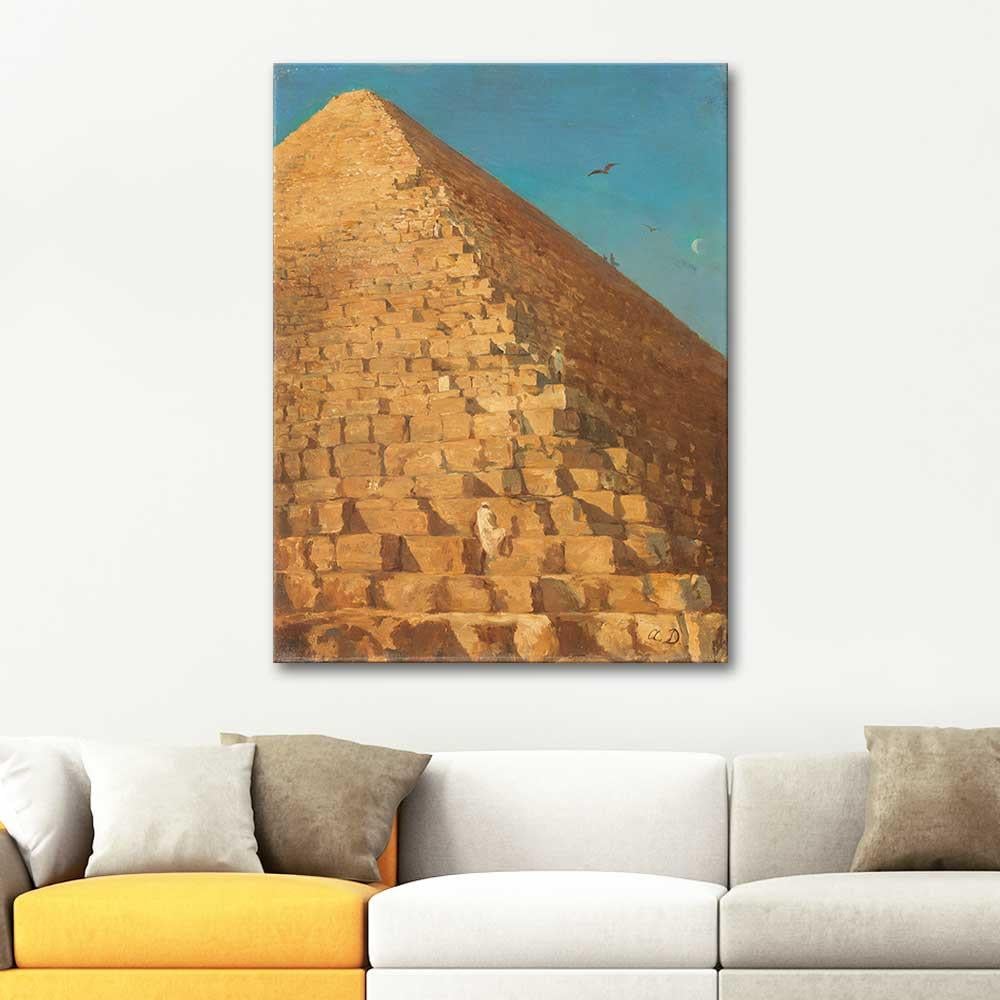 The Great Pyramid Giza by Adrien Dauzats as Art Print