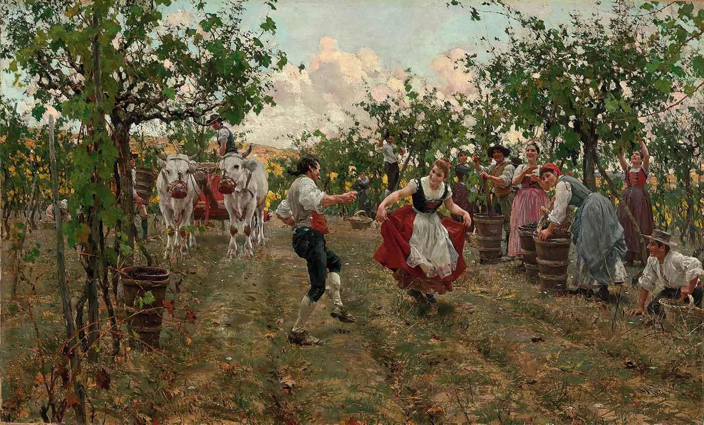 Raffaello Sorbi Hasat Dansı Kanvas Tablo