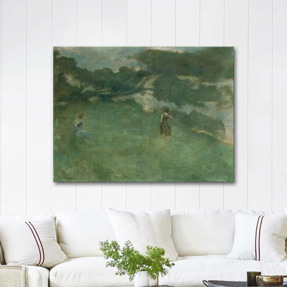 The Hermit Thrush by Thomas Wilmer Dewing as Art Print