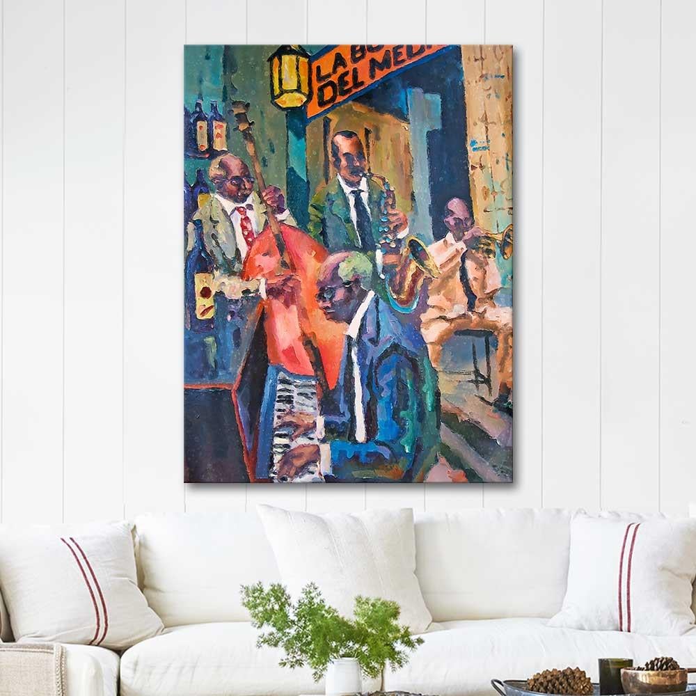 The Jazz Band on the Street Art Print