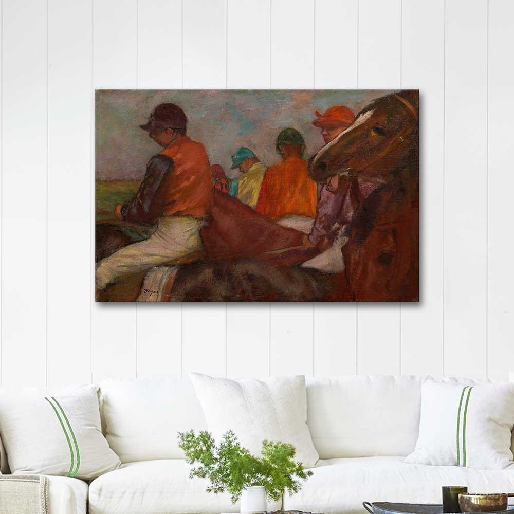 Edgar Degas Jokeyler Kanvas Tablo
