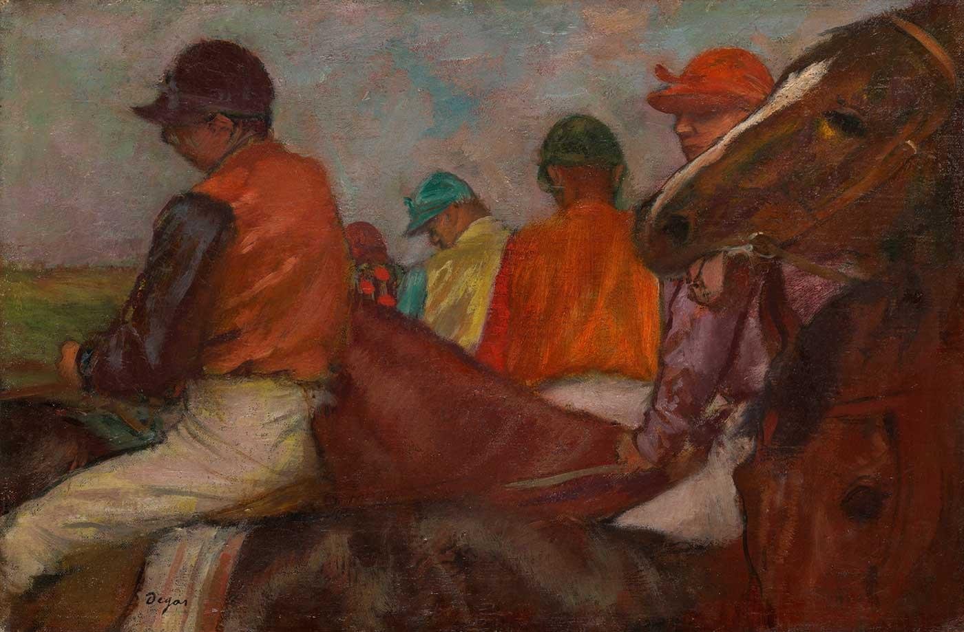 Edgar Degas Jokeyler Kanvas Tablo