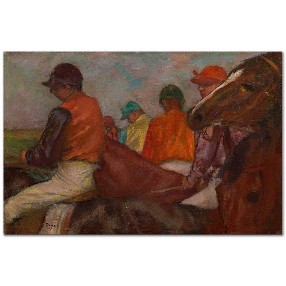 Edgar Degas Jokeyler Kanvas Tablo