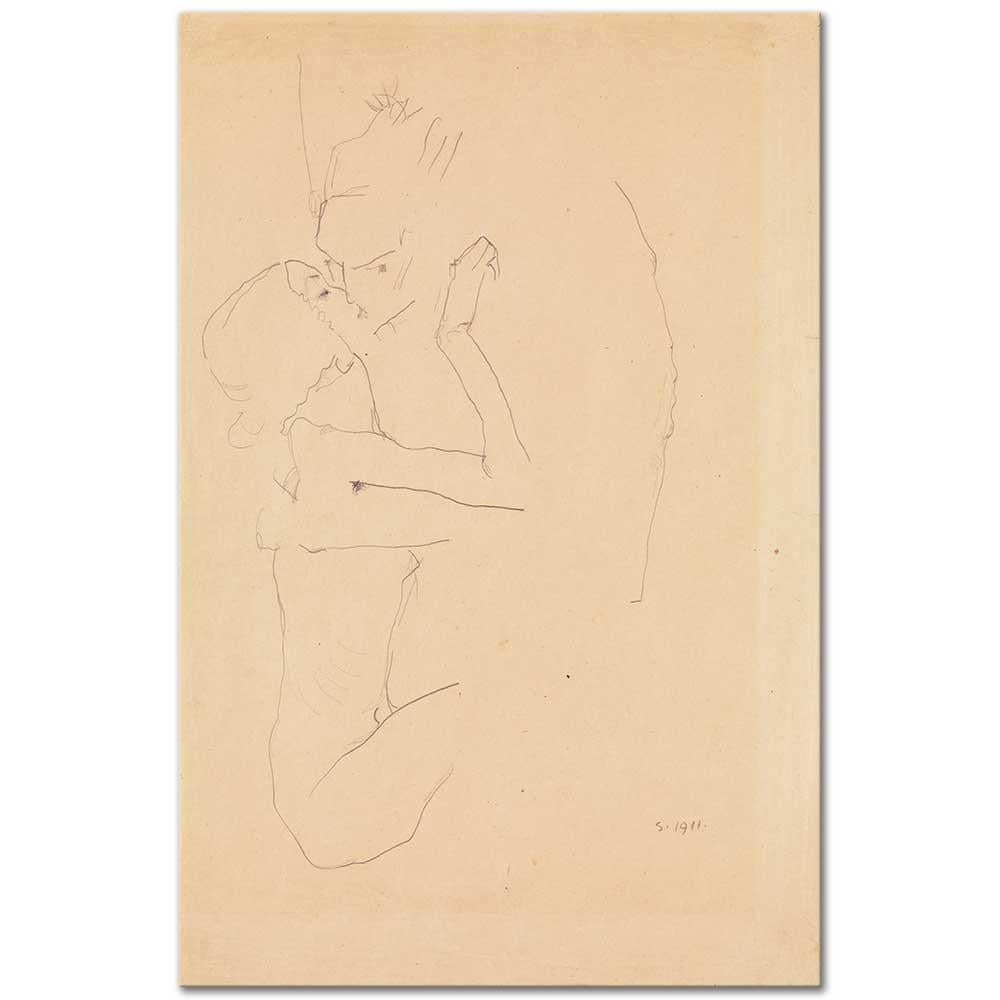 The Kiss by Egon Schiele
