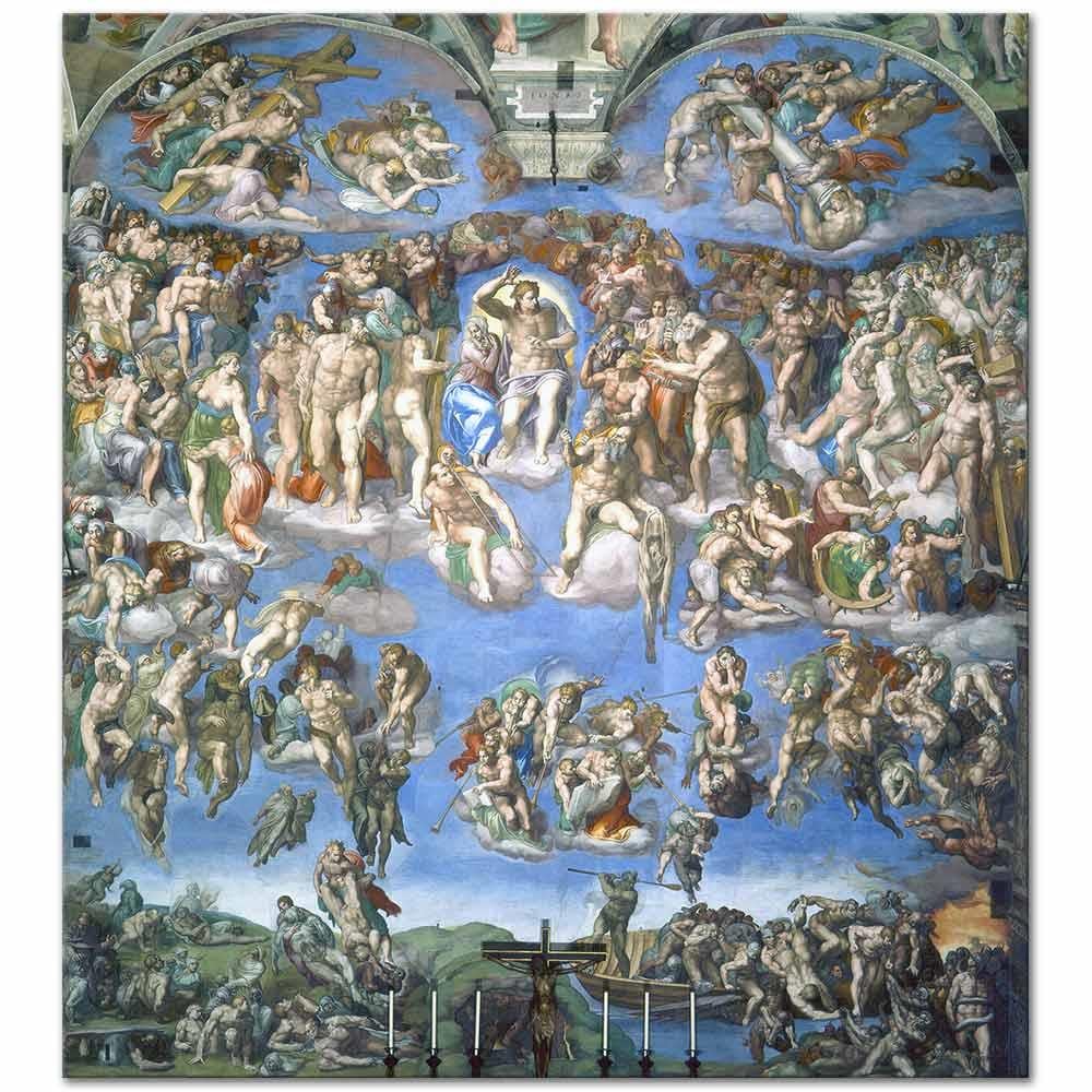 Michelangelo Buonarroti Mahşer Günü Kanvas Tablo