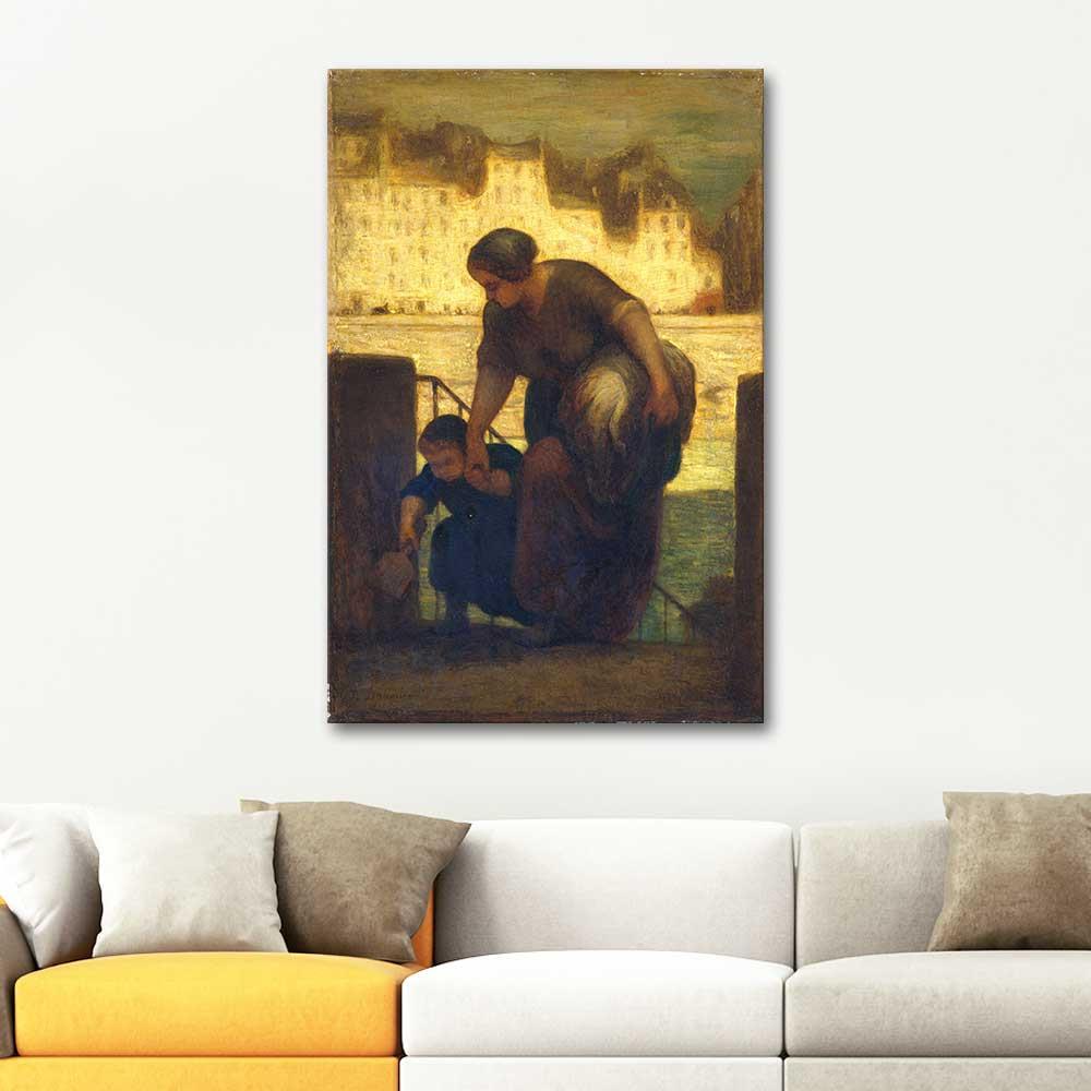 The Laundress by Honore Daumier as Art Print
