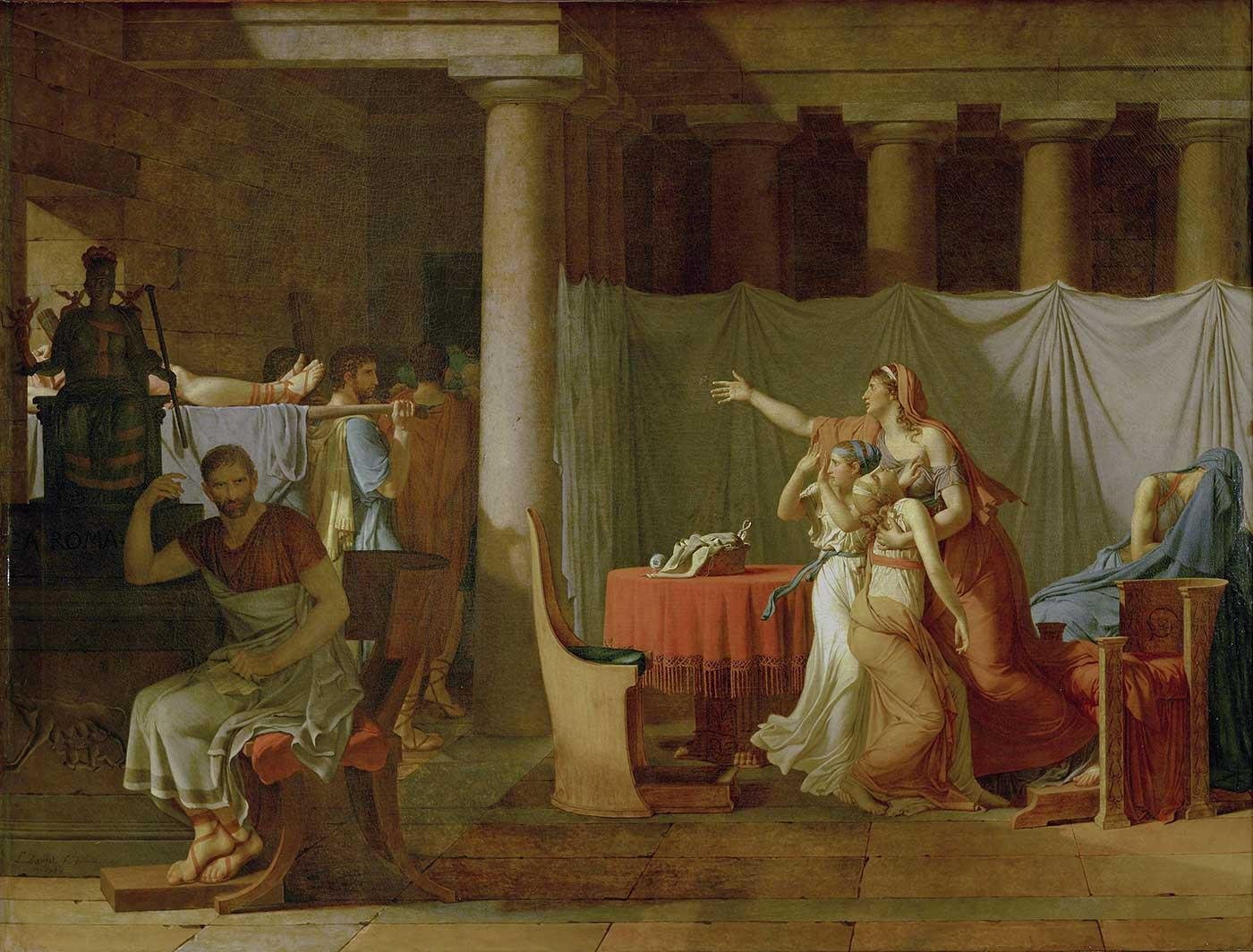 Jacques-Louis David Brutus'un Oğullarının Cesetleri Getirilirken Kanvas Tablo