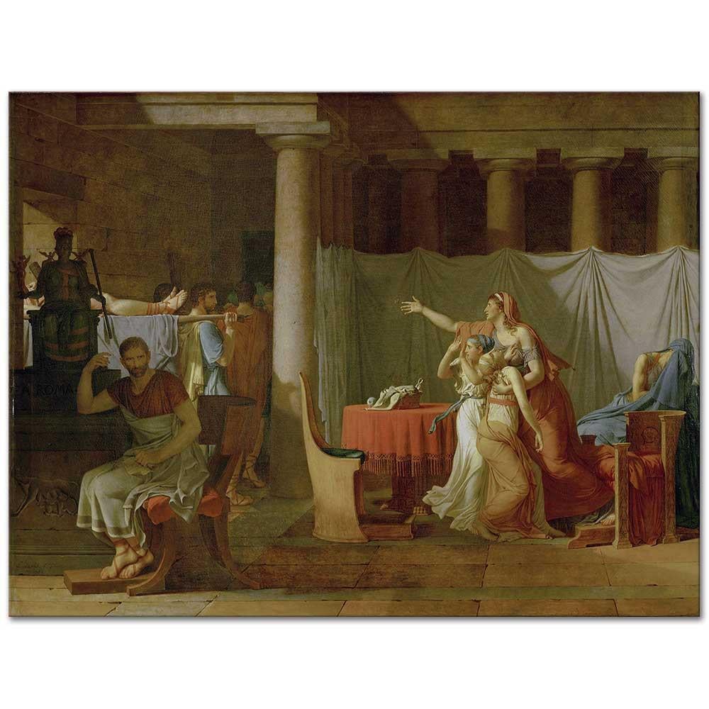 Jacques-Louis David Brutus'un Oğullarının Cesetleri Getirilirken Kanvas Tablo