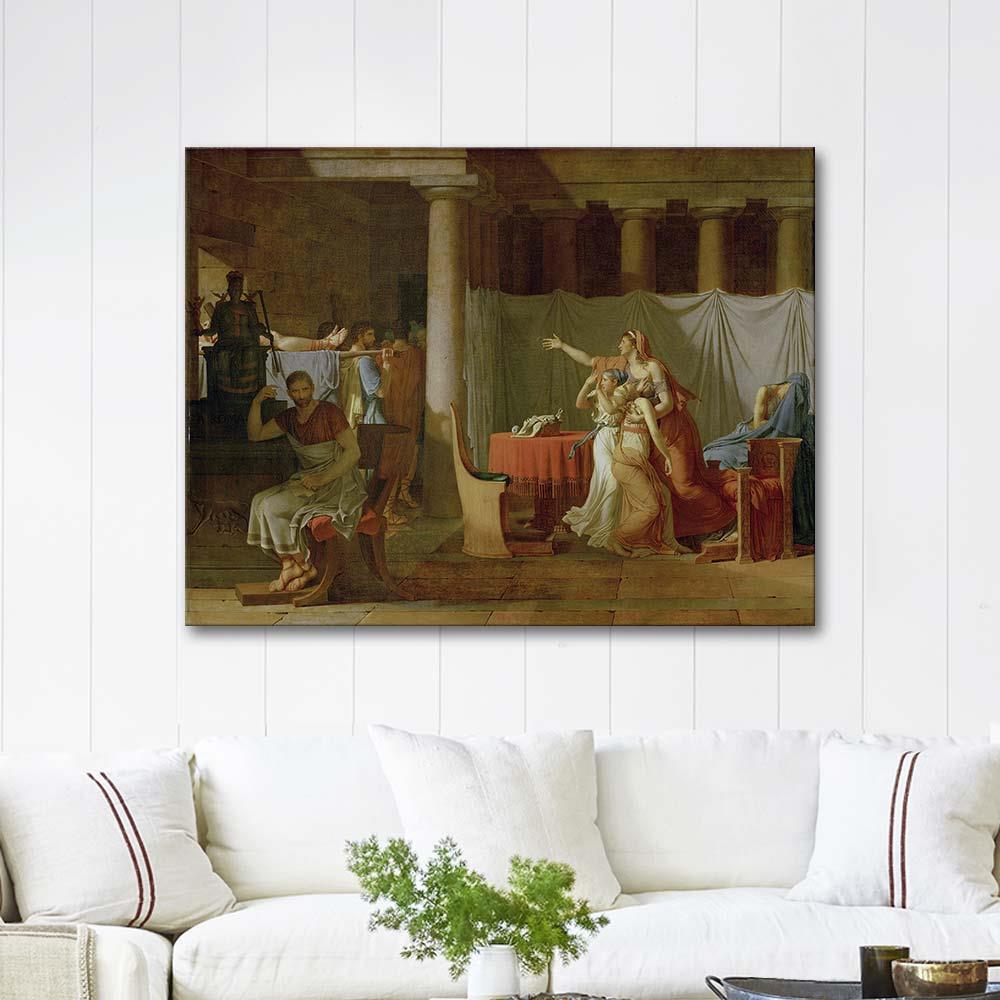 Jacques-Louis David Brutus'un Oğullarının Cesetleri Getirilirken Kanvas Tablo