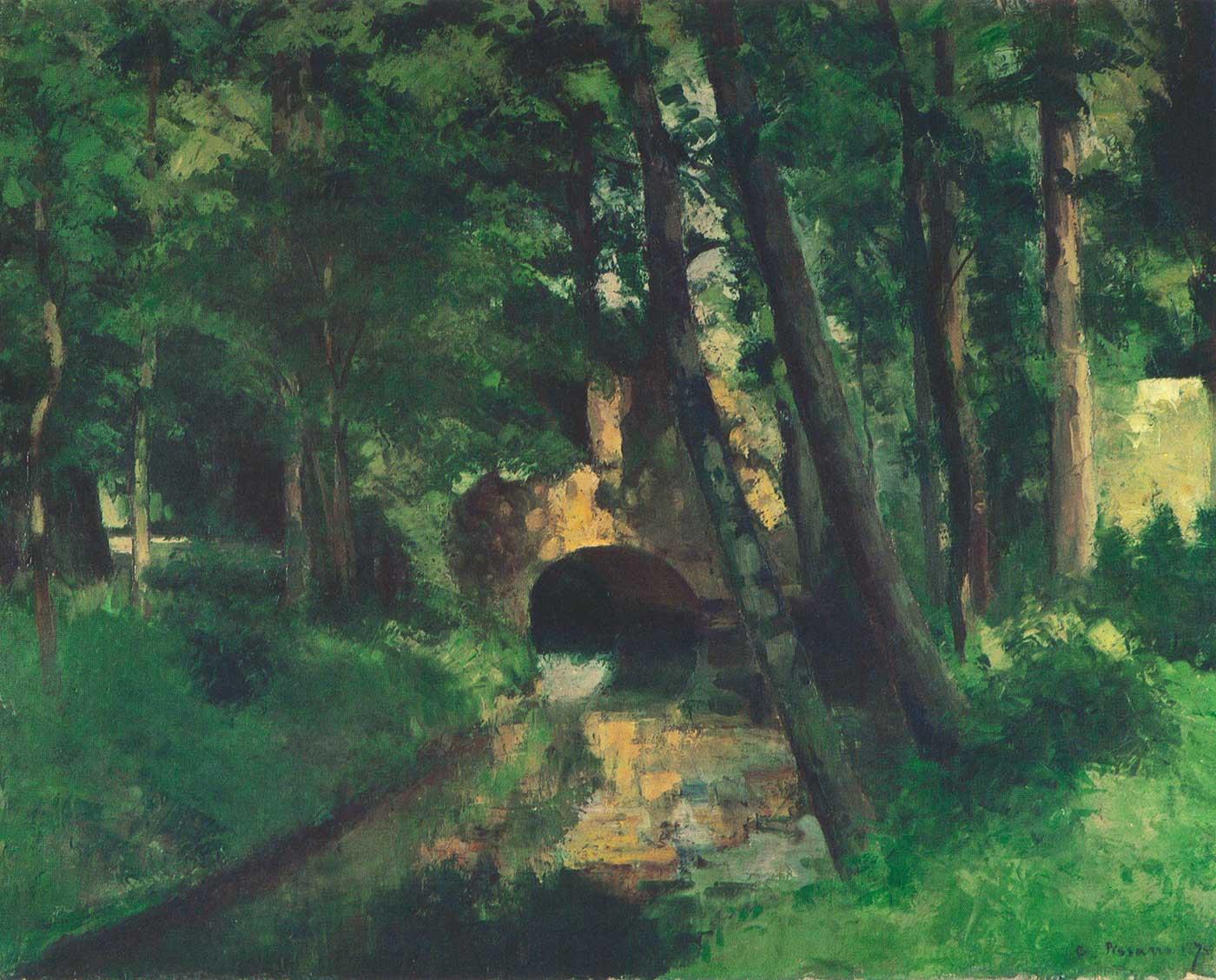 Camille Pissarro Pontoise'de Küçük Köprü Kanvas Tablo