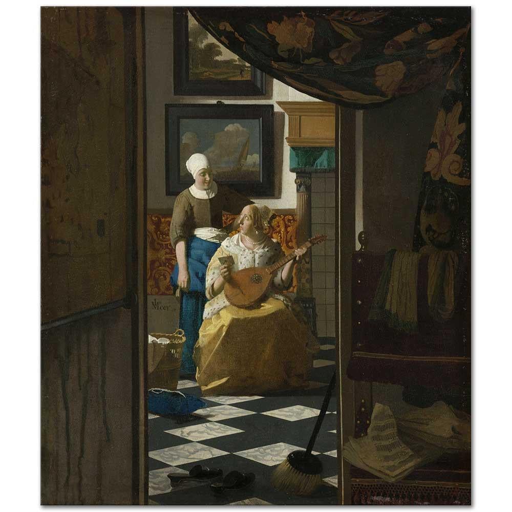 The Love Letter by Johannes Vermeer