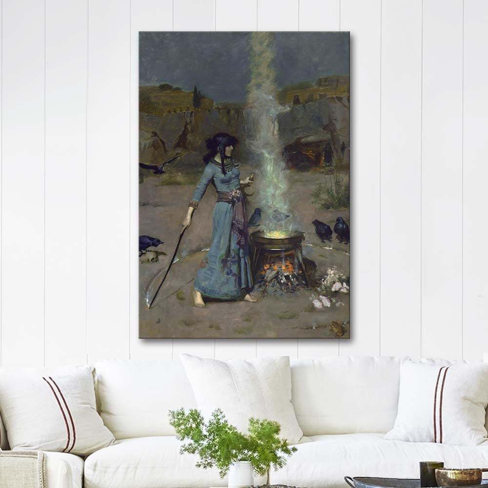 John William Waterhouse Sihirli Çember Kanvas Tablo