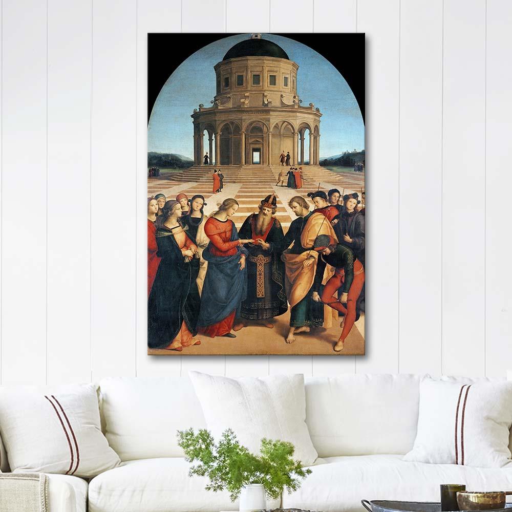 The Marriage of the Virgin by Raphael as Art Print