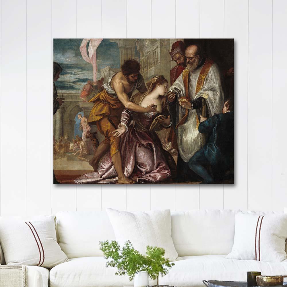Paolo Veronese Azize Lucy'nin Şehit Edilişi Kanvas Tablo