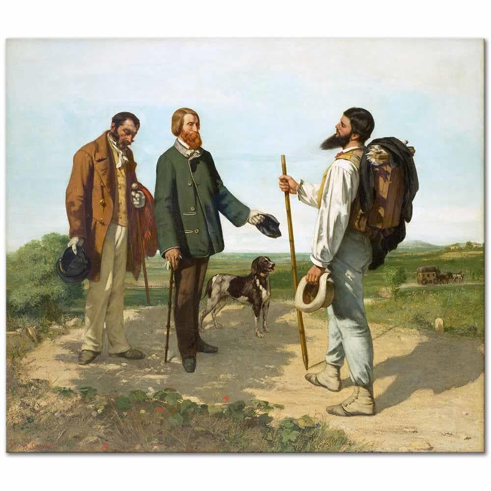Gustave Courbet Karşılaşma Kanvas Tablo