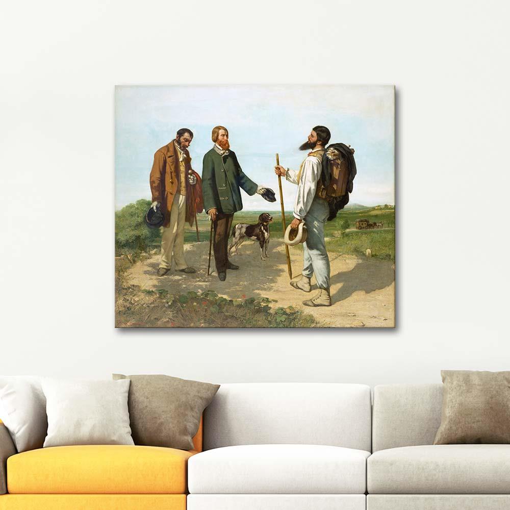 Gustave Courbet Karşılaşma Kanvas Tablo