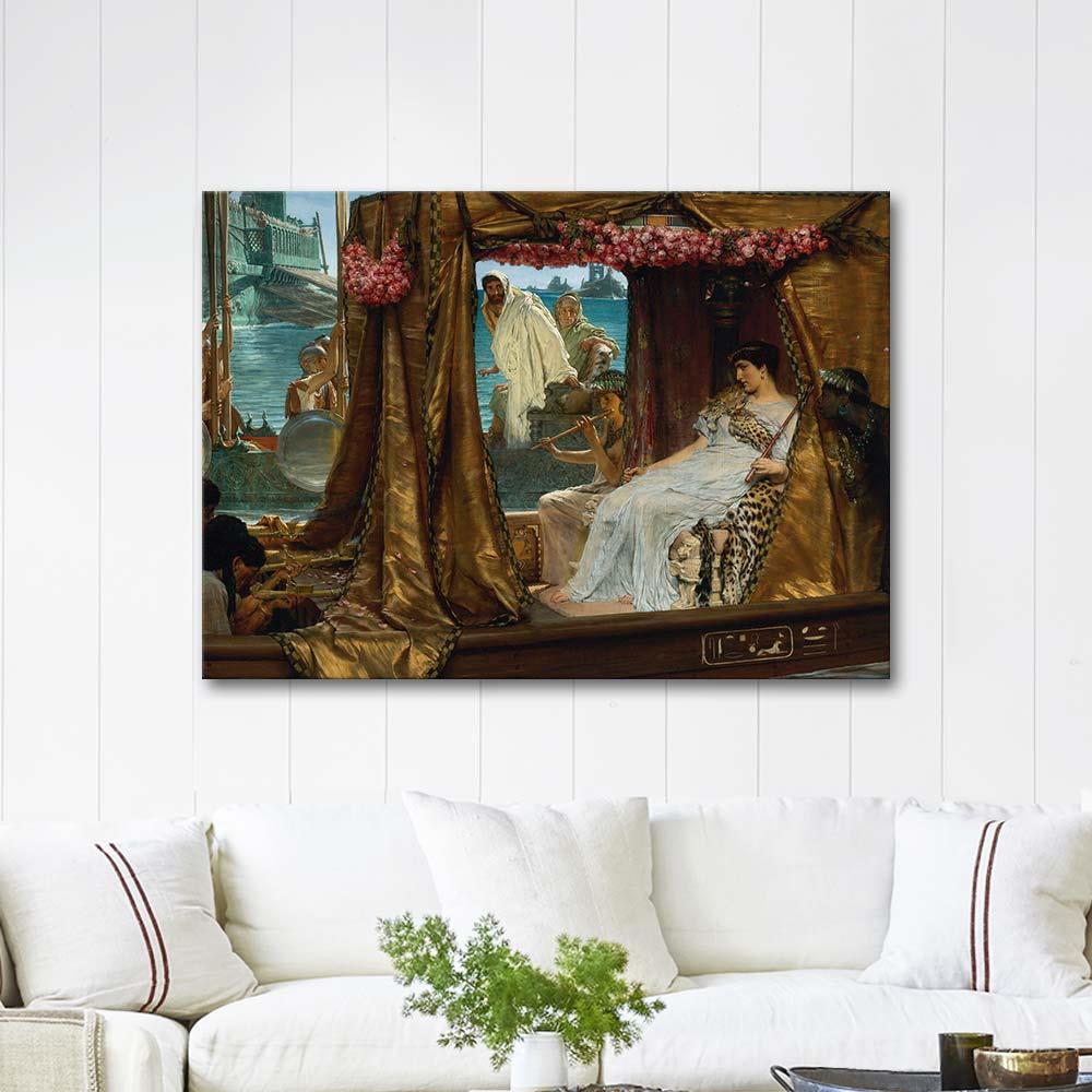 Sir Lawrence Alma-Tadema Antonius ve Kleopatra'nın Buluşması Kanvas Tablo