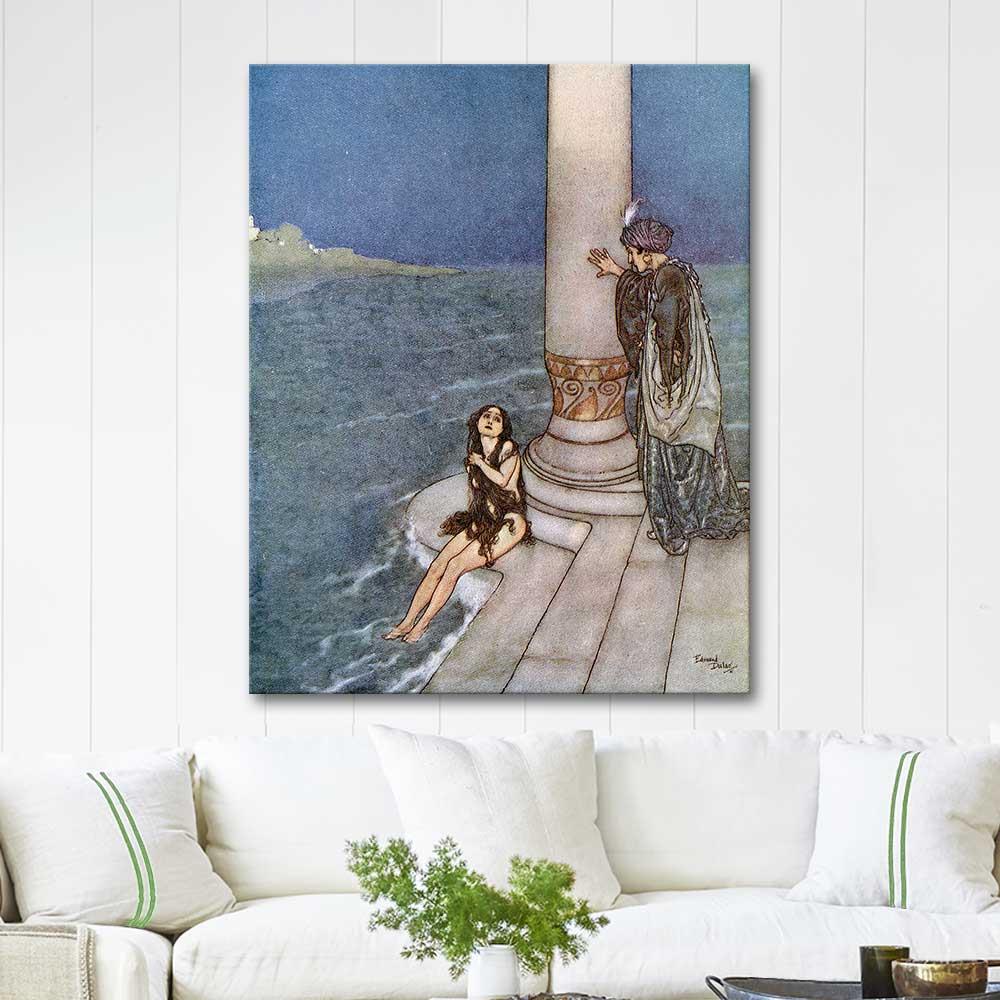 The Mermaid The Prince by Edmund Dulac as Art Print