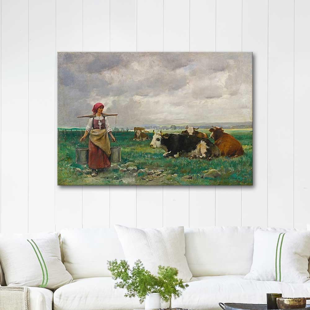 The Milkmaid by Julien Dupre as Art Print