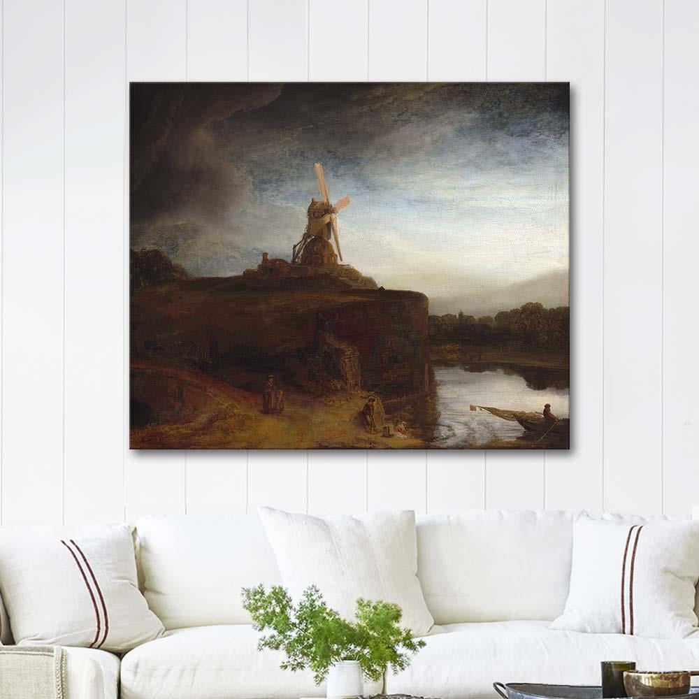 Rembrandt van Rijn Değirmen Kanvas Tablo
