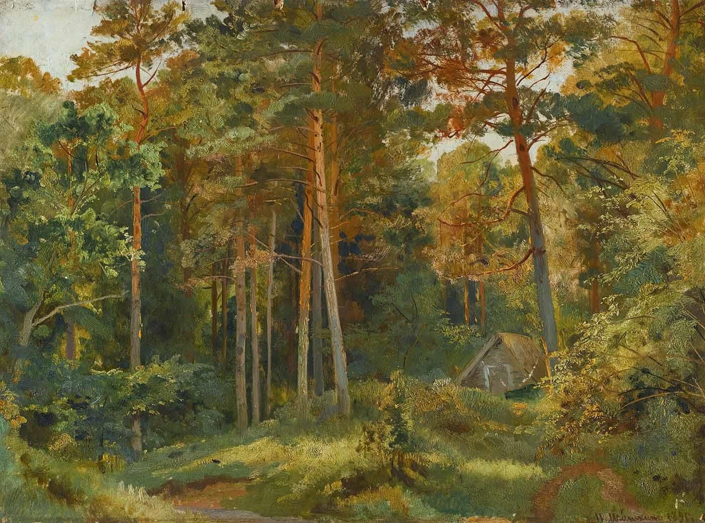 Ivan Shishkin Ormandaki Değirmen Kanvas Tablo