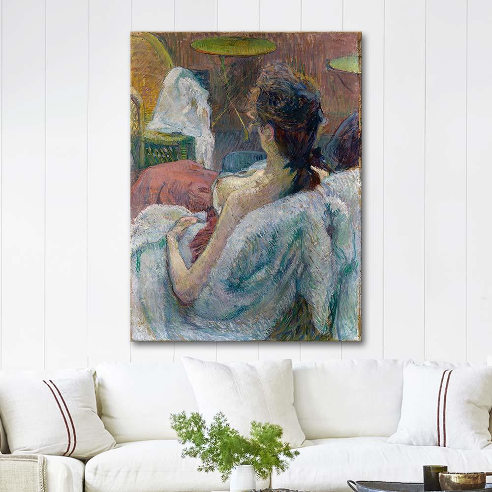 Henri de Toulouse-Lautrec Dinlenen Model Kanvas Tablo