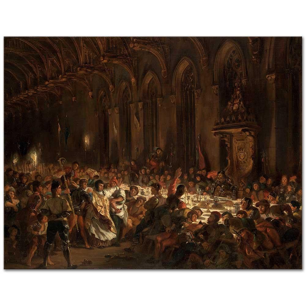 The Murder of the Bishop of Liege by Eugene Delacroix as Art Print