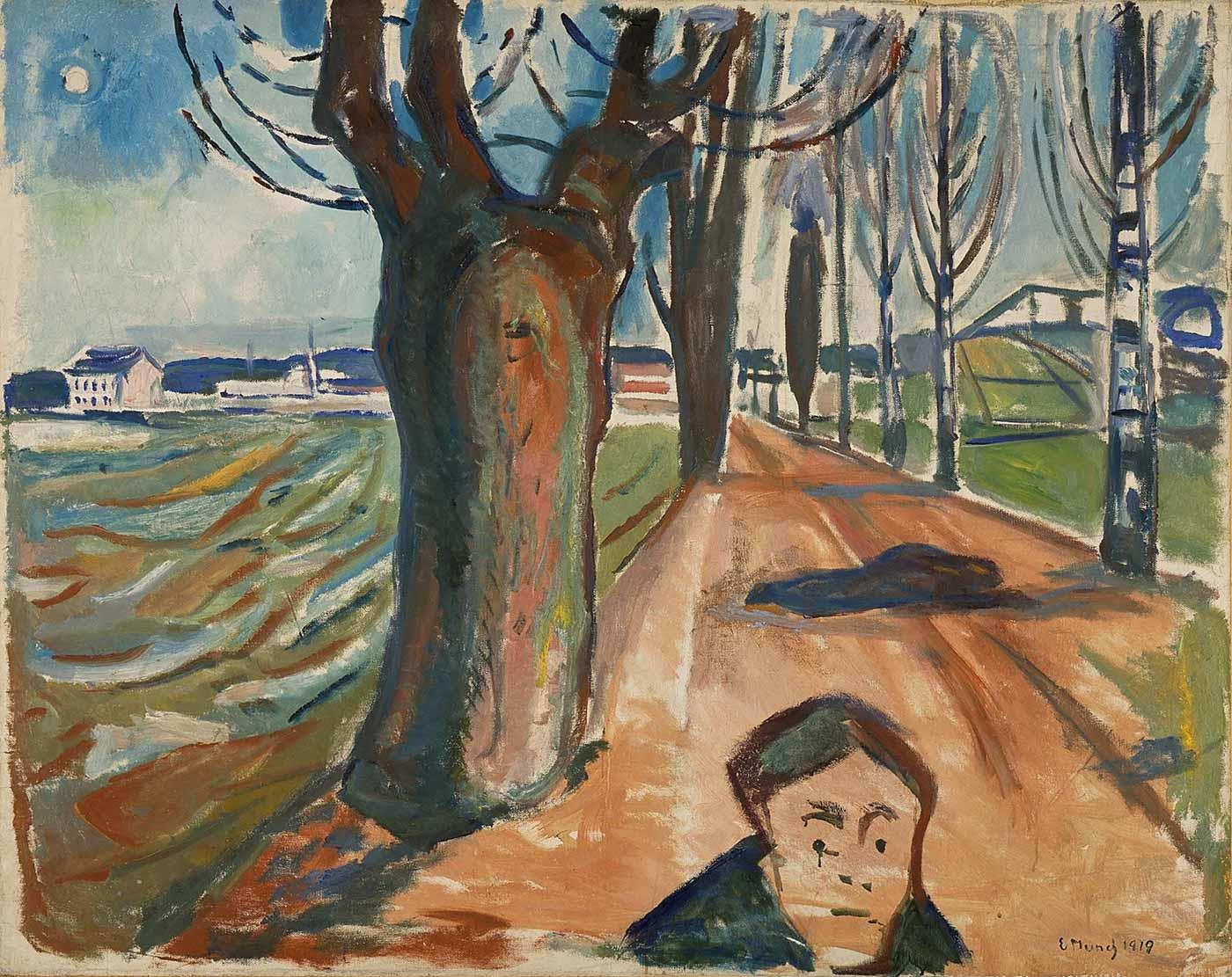 The Murderer in the Line by Edvard Munch as Art Print