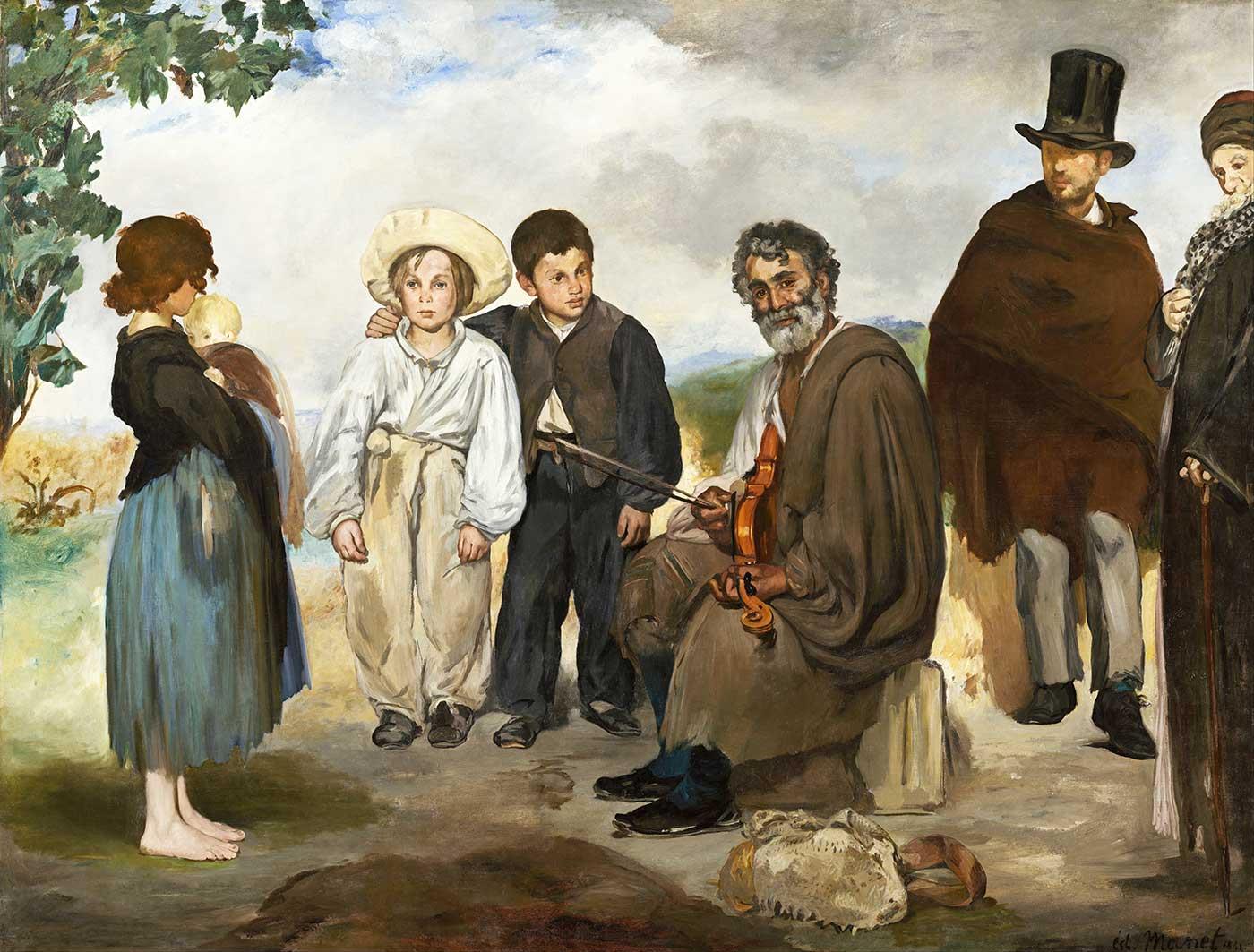 Edouard Manet Yaşlı Müzisyen Kanvas Tablo