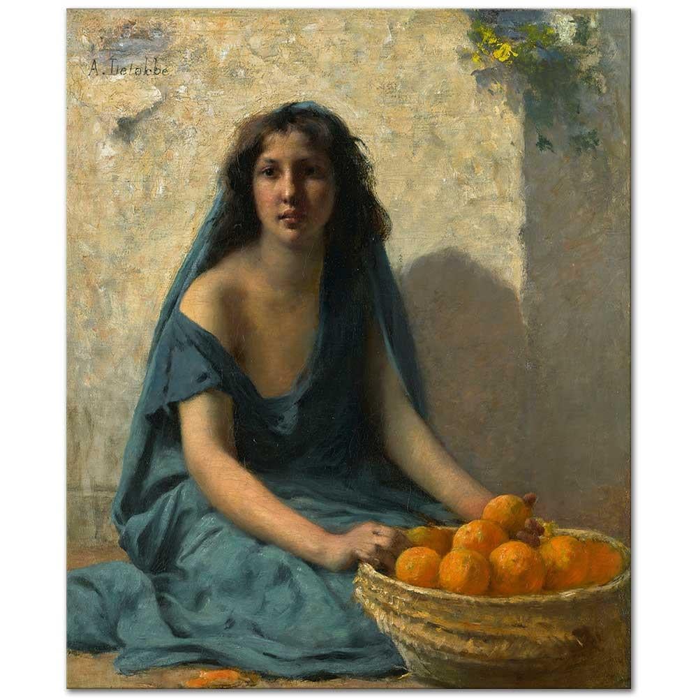 The Orange Seller by François Alfred Delobbe