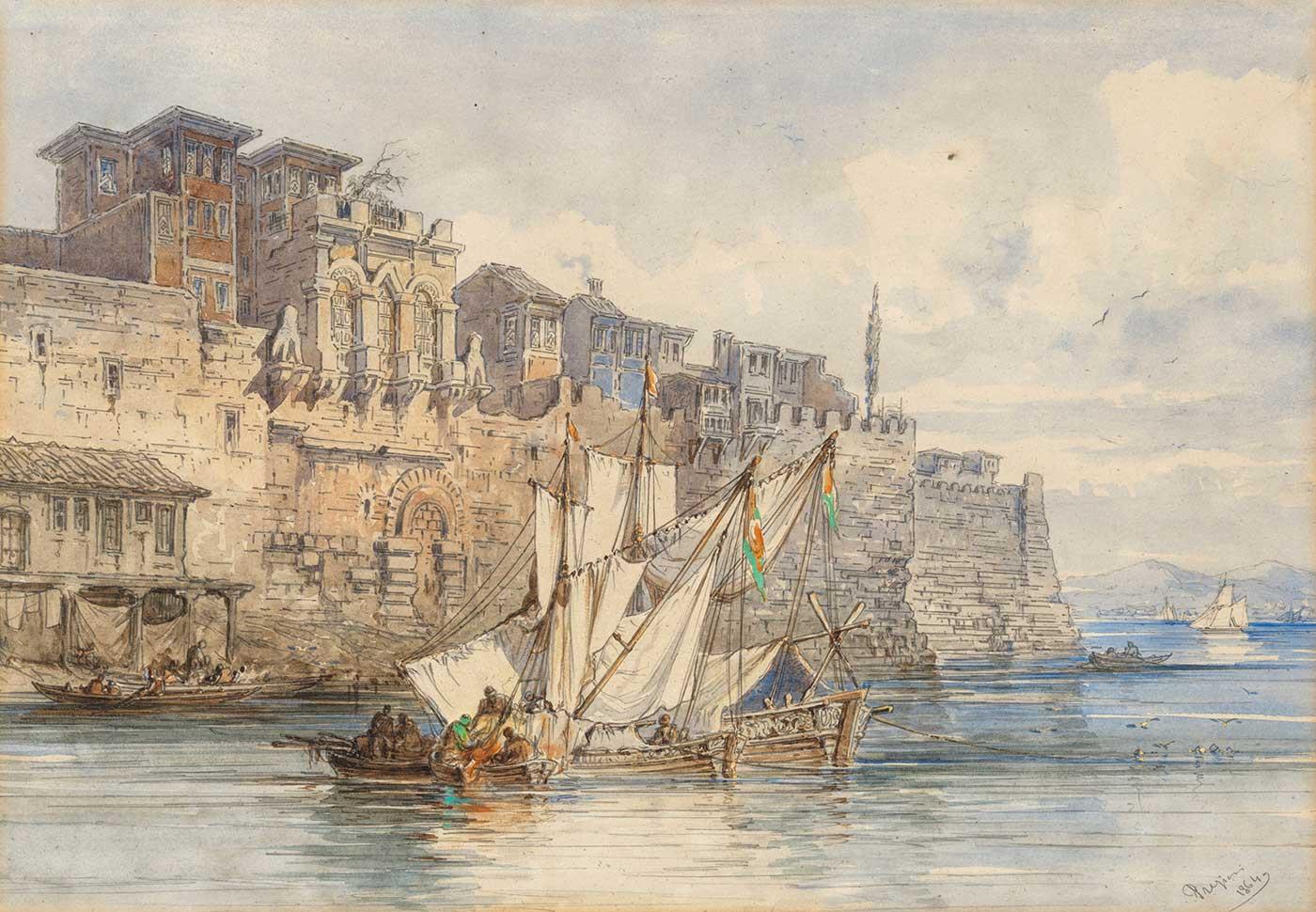 The Palace of Boukoleon, Constantinople by Amadeo Preziosi