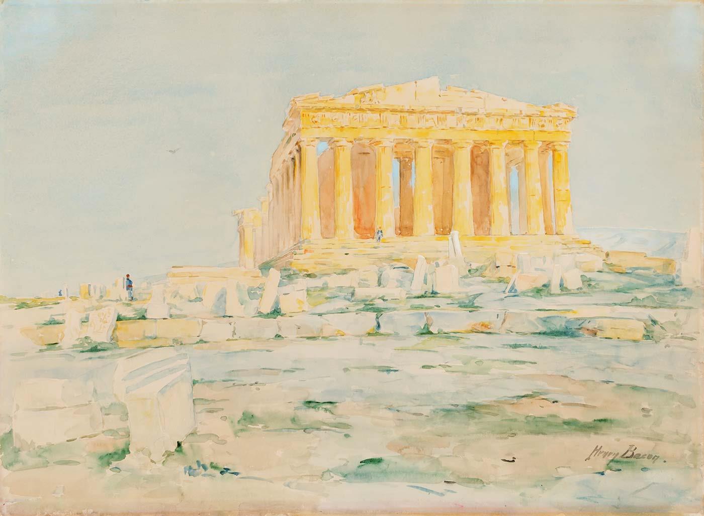 Henry Bacon Parthenon Batı Cephesi Kanvas Tablo