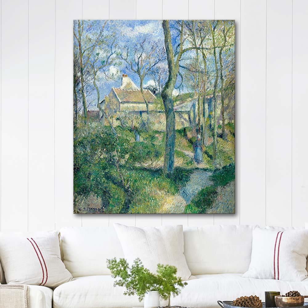 Camille Pissarro Les Pouilleux Yolu Pontoise Kanvas Tablo
