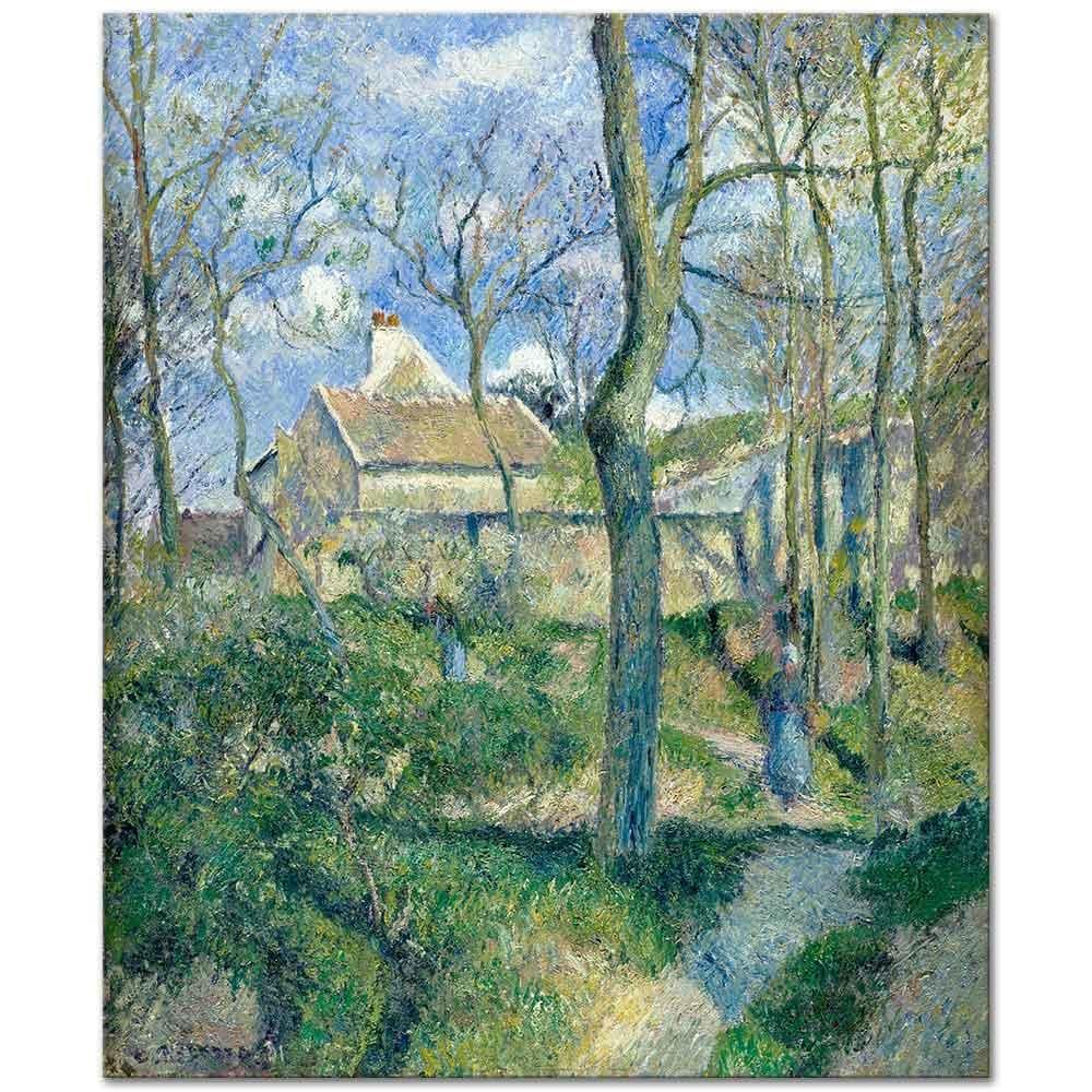 Camille Pissarro Les Pouilleux Yolu Pontoise Kanvas Tablo