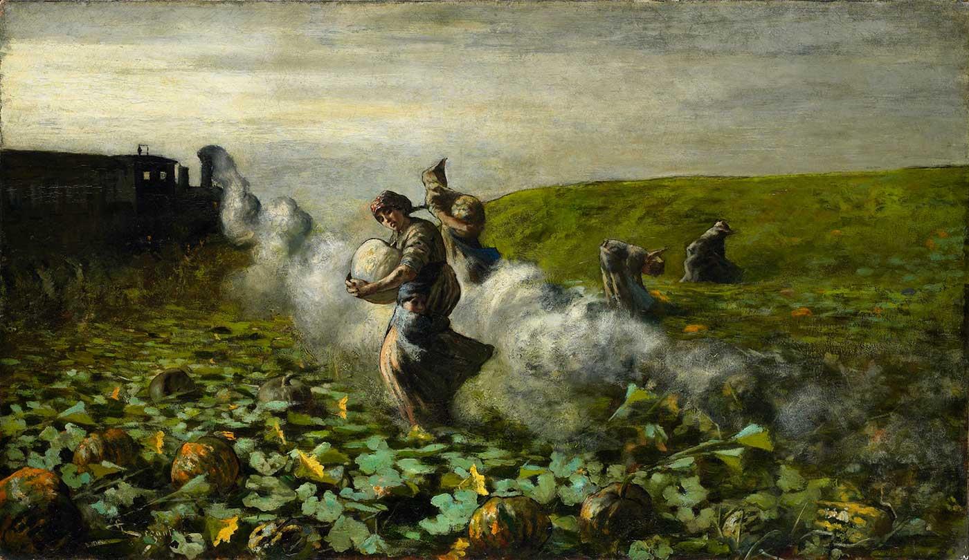 Giovanni Segantini Kabak Hasadı Kanvas Tablo