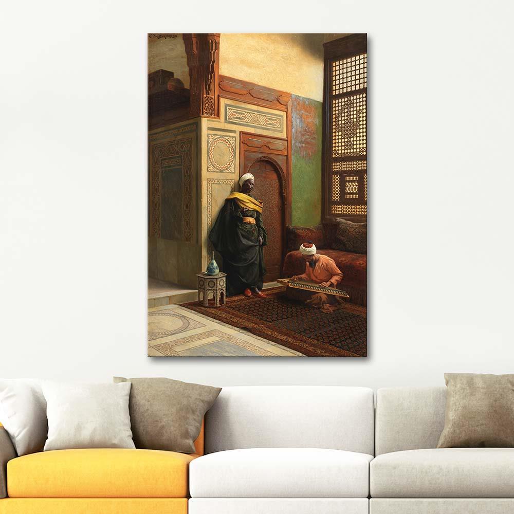 Ludwig Deutsch Kanun Çalan Adam Kanvas Tablo