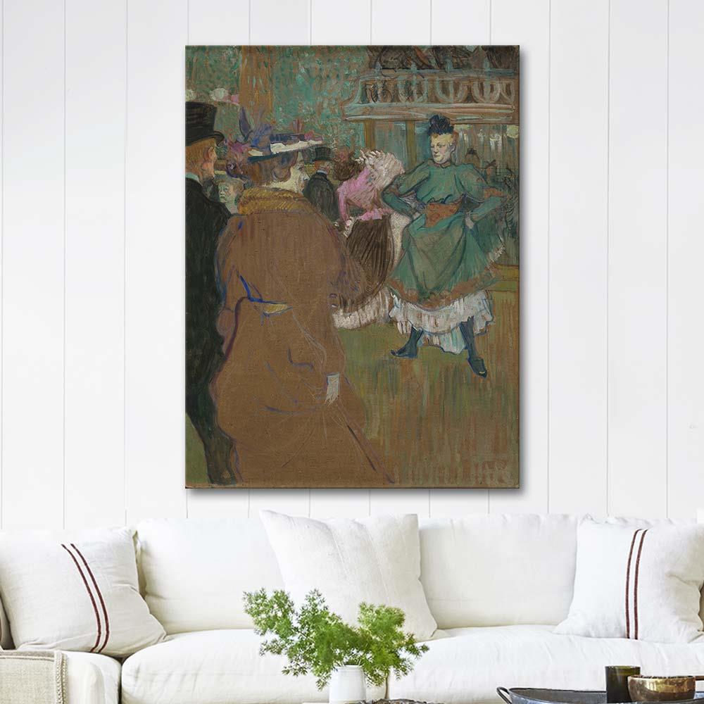 Henri de Toulouse-Lautrec Moulin Rouge'da Quadrille Kanvas Tablo