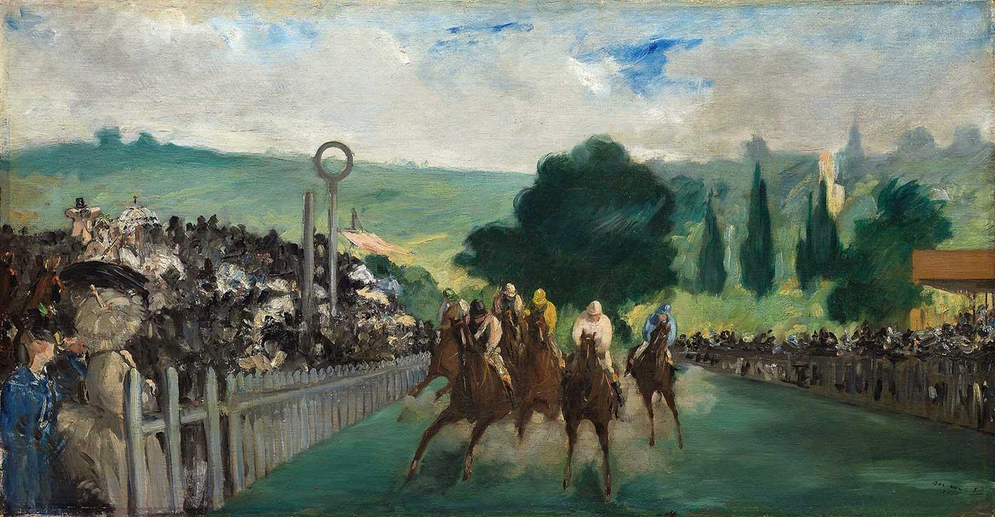 The Races at Longchamp by Edouard Manet as Art Print