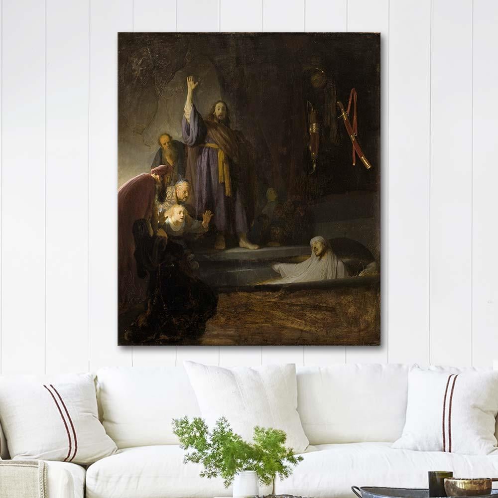 Rembrandt van Rijn Lazarus'un Dirilişi Kanvas Tablo