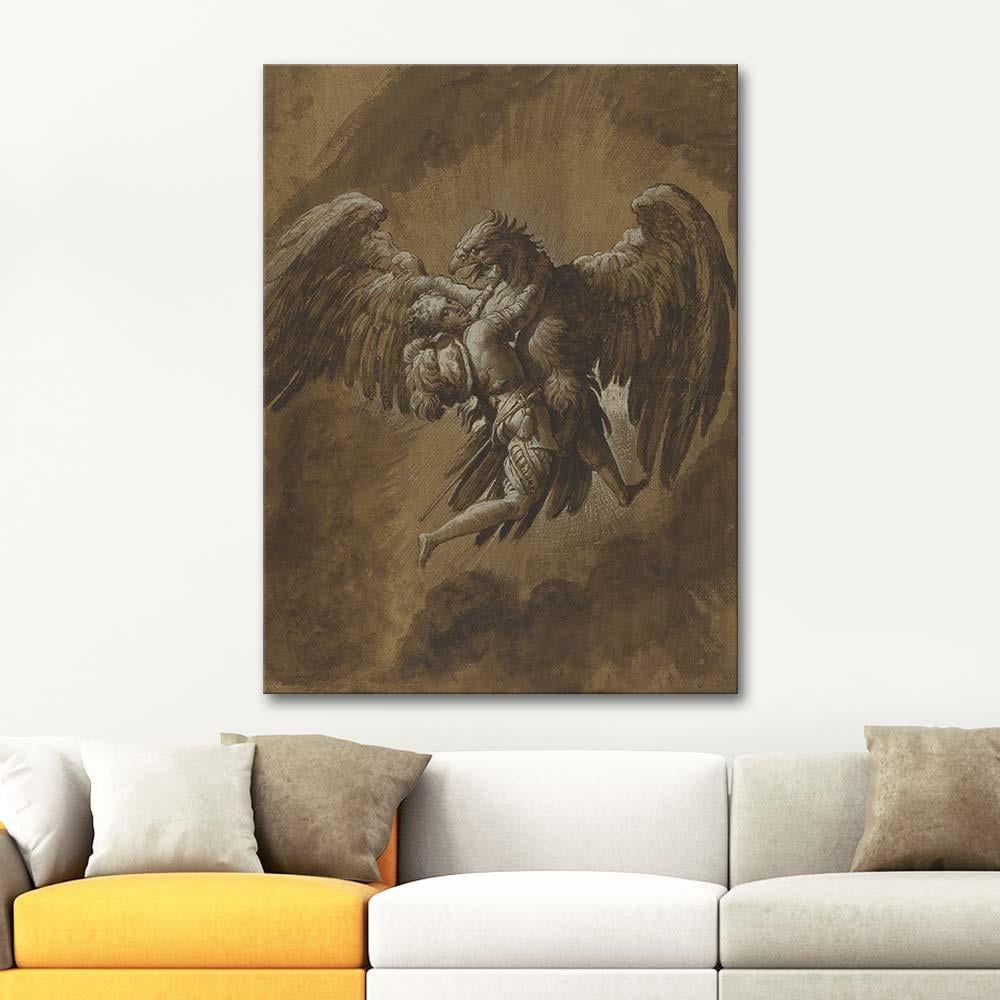 The Rape of Ganymede by Niccolò dell'Abbate as Art Print