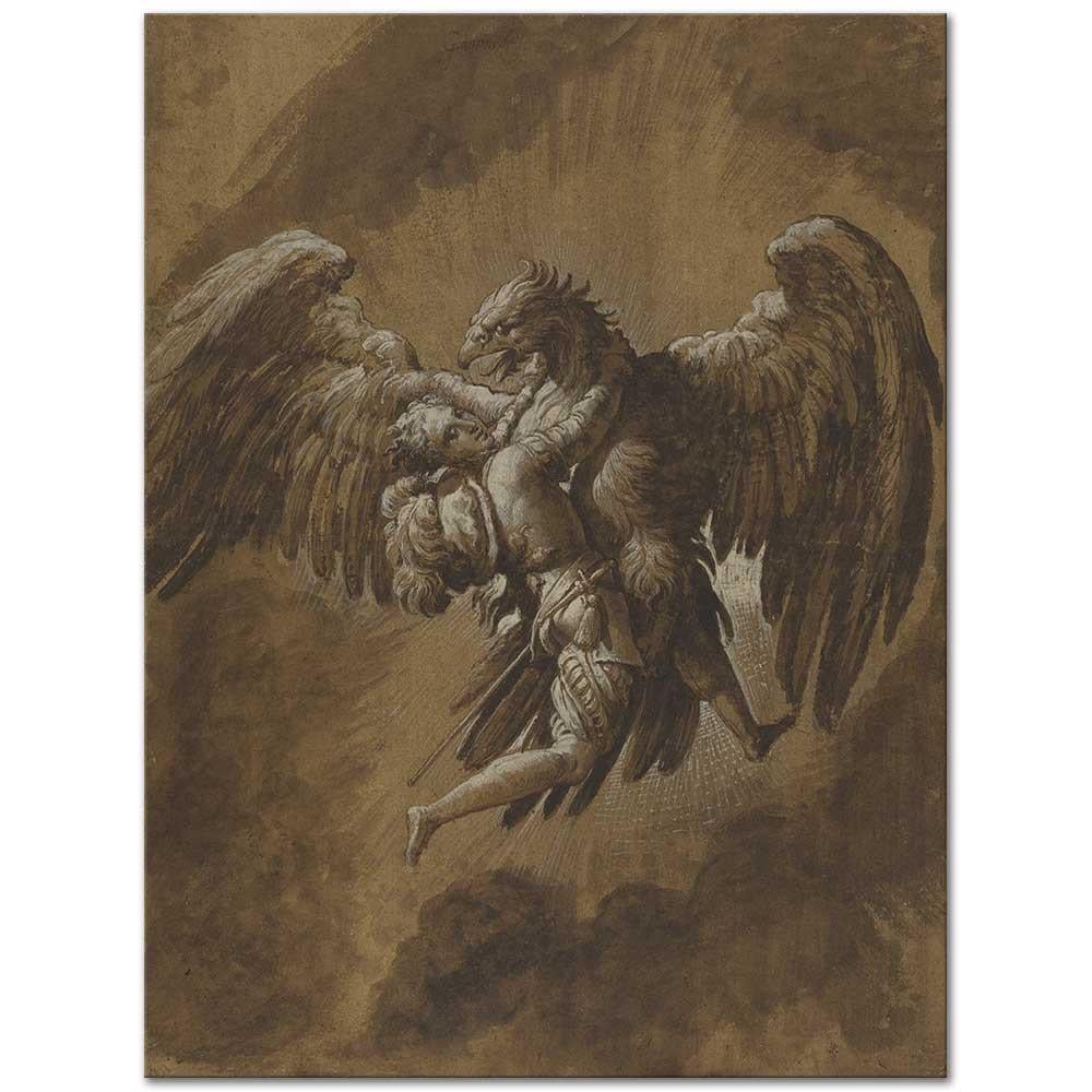 The Rape of Ganymede by Niccolò dell'Abbate as Art Print