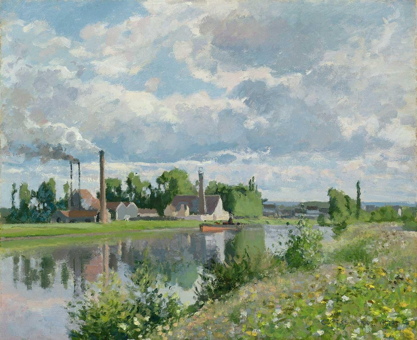 Camille Pissarro Pontoise Yakınlarında Oise Nehri Kanvas Tablo