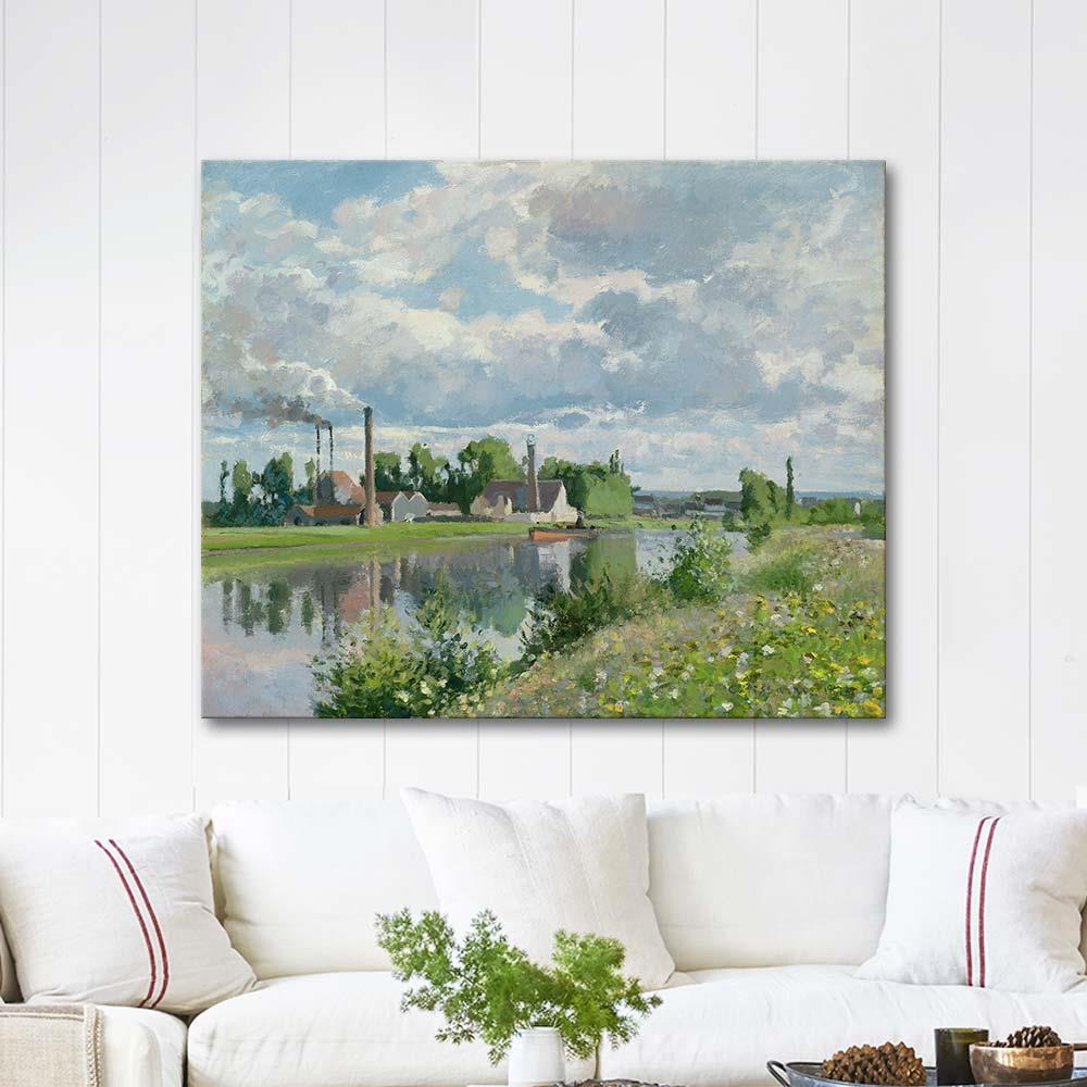 Camille Pissarro Pontoise Yakınlarında Oise Nehri Kanvas Tablo