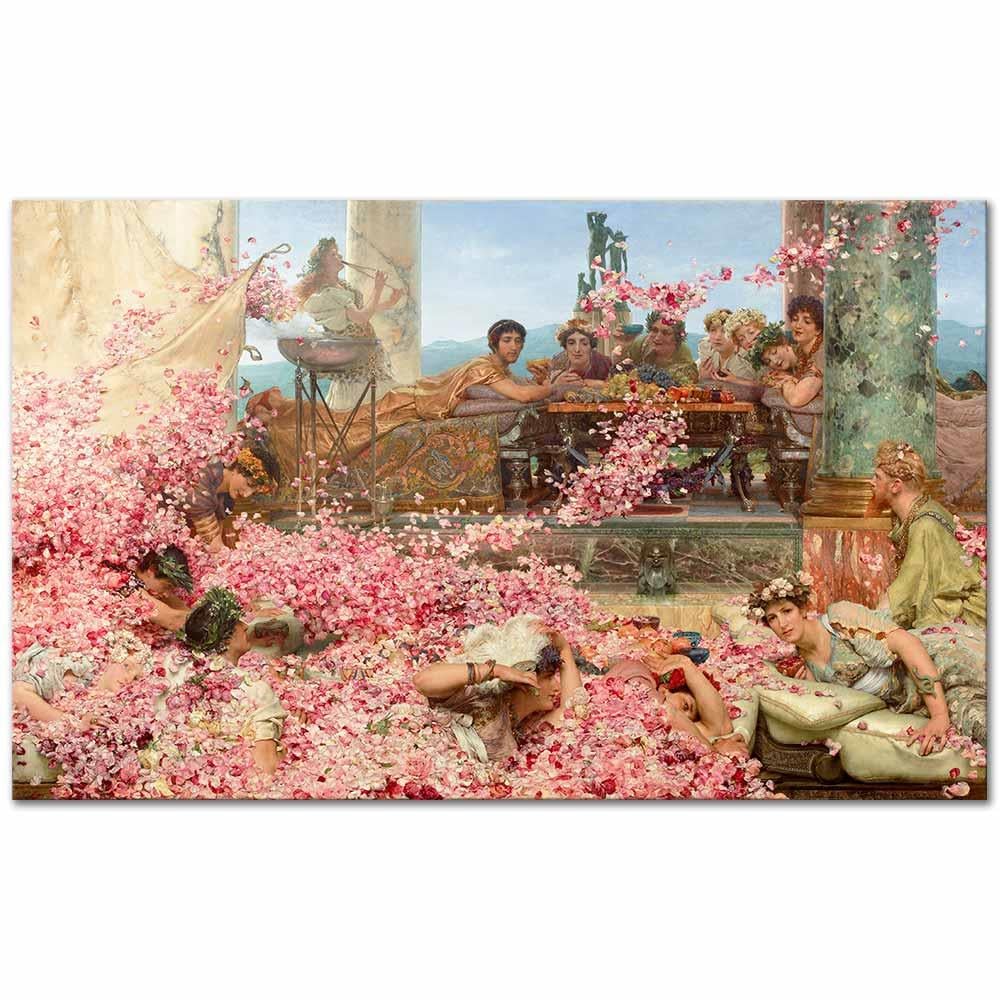 Sir Lawrence Alma Tadema Heliogabalus Gülleri Kanvas Tablo